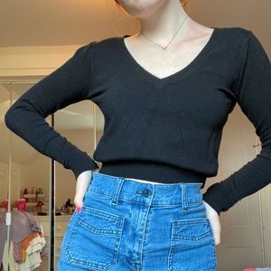 Brandy Melville Black Cropped Sweater